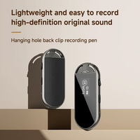 Enregistreur vocal numérique micro-porte-clés 8 Go/16 Go avec format audio WAV, connecteur USB, longue autonomie, design métallique discret