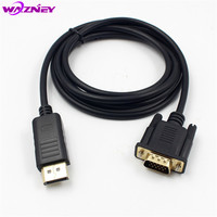 1.8M Thunderbolt DP mâle vers VGA mâle convertisseur câble adaptateur affichage DP Port vers VGA vidéo Cavle pour PC portable 6FT 1.8M