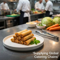 Rollitos de Primavera Congelados IQF Certificados por HACCP y BRC, Dim Sum de Vegetales OEM, Marca Privada, Venta al por Mayor para Restaurantes y Distribuidores
