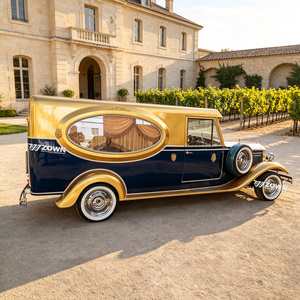 Cercueil funéraire de style vintage, structure robuste et résistante, fenêtre en verre trempé pour les cérémonies et activités funéraires - Product Image 1