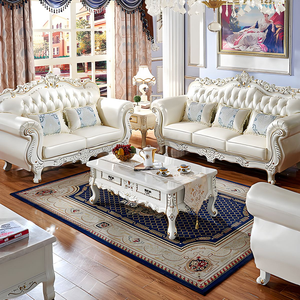 סיטונאות אירופה עץ מלא 321 ספה יוקרה ספה מלכותית חלבית סלון ספה נפתחת סטים - Product Image 2