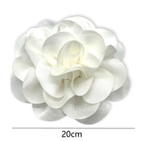 Verkoop van Europa Amerika 20cm glanzende satijnen bloemen DIY elegante vier seizoenen broches corsages haarbloemen accessoires