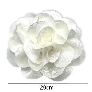 Flores de Tela Satinada Brillante de 20 cm para Europa y América, Broches Elegantes para las Cuatro Estaciones, Accesorios para el Cabello - Product Image 3