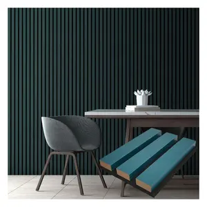 China Wholesale 3D Waterproof Pvc Acoustic Slat Wood Panel Soundproof For Interior Wall