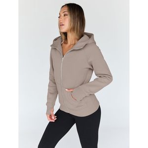 Chaquetas de lana con cremallera de Otoño/Invierno de gran tamaño a la moda para mujer, suéteres y sudaderas para mujer, ropa de invierno, trajes - Product Image 2
