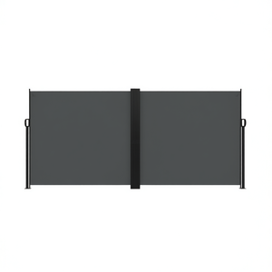 <b>Retractable</b> Side Awning Door <b>Screen</b> 63 In X 393.7 In Anthracite Polyester Minimalist Design Easy To Install - Product Image 1
