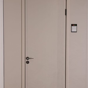 Puerta Interior Minimalista de MDF con Acabado Liso, Puerta Abatible Manual con Diseño de Aislamiento Acústico - Product Image 4