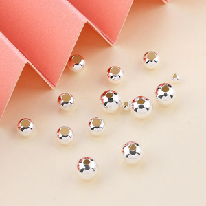 2-5mm tùy chỉnh 925 Sterling Bạc Vòng hạt Spacer Hạt trang sức phụ kiện bạc <span class=keywords><strong>Bead</strong></span> cho vòng đeo tay & vòng cổ đồ trang sức làm - Product Image 1