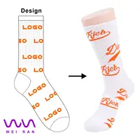 Meias de design de desenho masculinas, meias brancas de algodão para homens, design personalizado com logotipo 3d