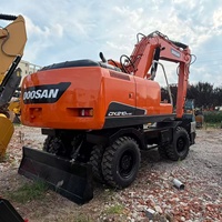 Excavadora de Ruedas Usada Doosan DX210W-9C de Segunda Mano de China, de Buena Calidad y Precio Económico, con Motor de 127kw y Brazo Probado, en Venta