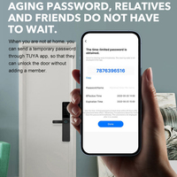 Cerradura inteligente de puerta de entrada sin llave, precio al por mayor, TTLock, cerradura de puerta digital biométrica con huella dactilar, cerradura digital eléctrica