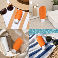 Botella de Plástico PP con Tapa Abatible de 30g, 50g, 100g, Envase Vacío para Protector Solar, Loción, Champú, Cosméticos, Contenedor de Viaje, OEM Silk