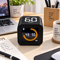Minuteur numérique OEM Pomodoro Cube 60 minutes avec compte à rebours visuel et alarme pour la productivité au bureau, à la maison et en étude
