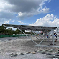 Structure de carport solaire en aluminium à un seul niveau pour garage extérieur
