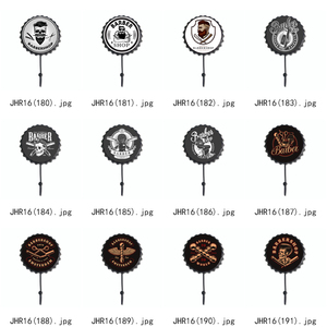 Autocollant mural en fer imprimé à motif personnalisé, robuste, avec crochet mural, pour salon de coiffure, <span class=keywords><strong>man</strong></span> cave, maison, support mural pour vêtements - Product Image 6