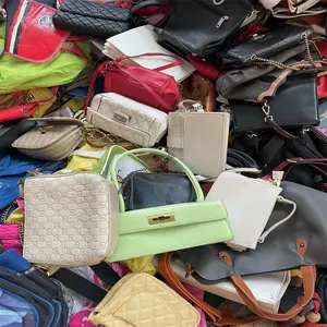 China fornecedor original senhora usado luxo couro segunda mão escola bolsas em fardos