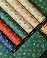 Nouveau papier d'emballage pour bouquets de Noël, papier d'emballage kraft pour anniversaire, décorations de Noël style vintage