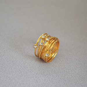 Anillos de joyería de moda Anillo de latón enrollado a mano para mujer YRS459 - Product Image 2