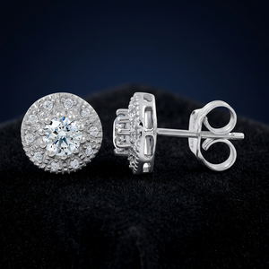 Pendientes de Plata de Ley 925 con Forma de Flor y Circonita, Estilo Minimalista, Joyería de Boda para Mujer - Product Image 3