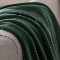 Tissu d'ameublement en velours tricoté 180 GSM 110 pouces, velours polyester doux pour housse de canapé