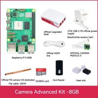 GGDX 2024 Nuevo Kit de Desarrollo Raspberry Pi 5 con Disipador de Calor, Pantalla, Cámara y Placa Base de Inicio