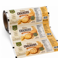Film d'emballage souple personnalisé pour crackers, film d'emballage alimentaire de qualité alimentaire, emballage pour snacks