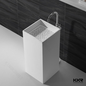 Bassin en pierre lavabo sur colonne en pierre mat surface solide <span class=keywords><strong>salle</strong></span> <span class=keywords><strong>de</strong></span> <span class=keywords><strong>bain</strong></span> - Product Image 3