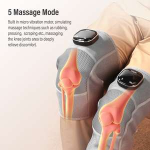 Masajeador de rodilla eléctrico inteligente para aliviar el dolor con calefacción infrarroja y vibración - Product Image 3