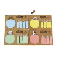 Bloc-notes auto-adhésif de dessin animé créatif 7*6.8cm coloré petite tasse chat Notes autocollantes personnalisable peut déchirer papeterie OUV