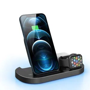 New product ideas 2024 innovative Wireless 3-in-1 charging hub for Apple & Android devices (cellphone, iwatch, earbuds)