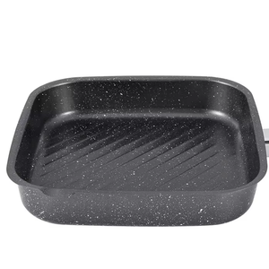 Modern Non-Stick Carbon Steel Skillet with Glass Cover Eco-Friendly <strong>Square</strong> <strong>Frying</strong> <strong>Pan</strong> for Breakfast Cooking - Product Image 2