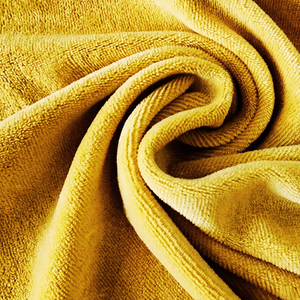 Premium 240gsm 40% Modal 40% Cotton Knitted Velour Fabric for Textile Wholesale Garment Making - YELLOW COLOR OEM COLOR - Product Image 2