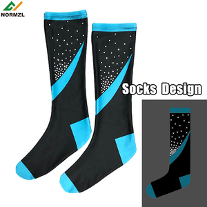 Tùy Chỉnh Cổ Vũ Đồng Phục Thăng Hoa Cao Đầu Gối Vớ Thể Thao Bán Buôn Cổ Vũ Rhinestone Vớ Khiêu Vũ Cổ Vũ Vớ - Product Image 2