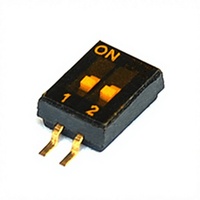 Commutateur à levier DIP 2 positions 2P SMD 1,27 mm DSHP02TSGER pour jouets électroniques ON-OFF, étanche à la poussière IP50, conforme RoHS