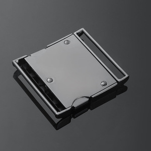 Hebilla deslizante de aleación de metal, cierre ajustable para bolsos, accesorio de ferretería duradero, plateado y negro, número de pieza DZQ088 50 - Product Image 1