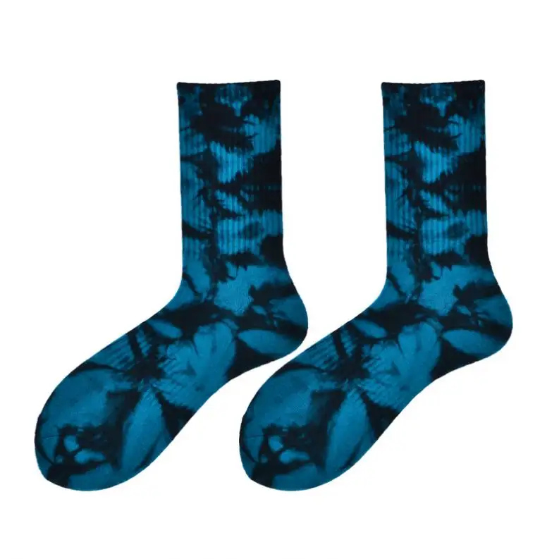 Men And Women Tie-Dye Socks Spring Autumn Ins European American Skateboard Long Tube Couple