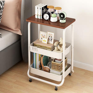 घरेलू मोबाइल भंडारण ट्रॉली रसोई मंजिल की भंडारण अलमारियाँ बहुमंजिला बेडरूम वाली बेडसाइड स्नैक भंडारण अलमारियों - Product Image 1