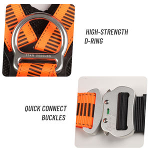 ระบบป้องกันการตกแบบครบวงจร สายรัดนิรภัยแบบเต็มตัวทำจากโพลีเอสเตอร์ รับน้ำหนักได้ 1500 กก. แรงดึงฉีกขาด 150 กก. ได้รับการรับรองมาตรฐาน CE รองรับน้ำหนักได้ 150 กก. รุ่น 4 - Product Image 3