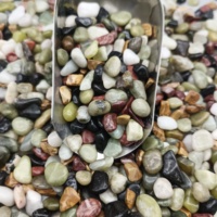 Pierres colorées en marbre naturel granulaire de haute qualité, agrégats de pierre polie multicolore et cailloux-Disponible à la vente