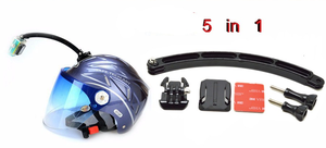 Kit de montage pour casque avec bras d'extension + boucle + autocollant, pour GoPro Hero 6/2020 3 + caméra de Sport <span class=keywords><strong>SJ5000</strong></span>, nouveau, 5/4 - Product Image 3
