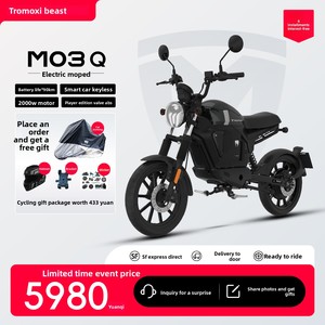 MoShou Neues M03 <span class=keywords><strong>Q</strong></span> Elektrisches Leichtgewicht-Motorrad mit Lithium-Batterie, Smart für Erwachsene, Lange Reichweite, Hohe Geschwindigkeit, % Baumwolle - Product Image 1