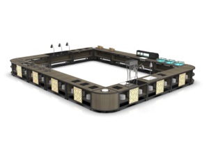 Tốt nhất bán có thể gập lại di động tự chọn Bảng và phục vụ trạm nhà hàng đá cẩm thạch hàng đầu với bánh xe - Product Image 6