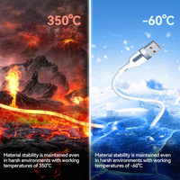 Câble USB-A vers Type-C 1m en TPE rotatif à 180° avec charge rapide 20W PD 5A et conducteur en cuivre pur pour téléphone et batterie externe