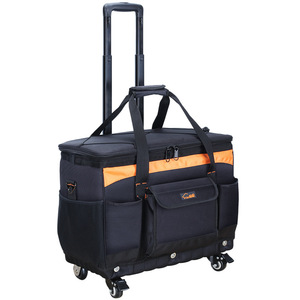 Grande boîte à outils roulante multifonctionnelle Sac en tissu Oxford Réparation Après-vente Sac d'électricien Fermeture éclair Sac à outils à bandoulière unique - Product Image 1