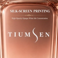 Flacon de parfum vide en verre rose de luxe 50ml 100ml avec bord cannelé et col doré, atomiseur pour femme