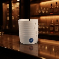 Cendrier jetable en papier biodégradable écologique certifié ISO9001, sans fumée, portable, vente en gros pour hôtels et restaurants