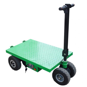 Chariot à plateforme électrique 1000W à 4 roues en acier noir pliable et mobile pour usage industriel - Product Image 3