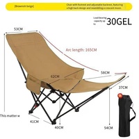 Fauteuil de camping pliant réglable en gros avec pieds de support stables, en tissu Oxford léger, pour extérieur et plage