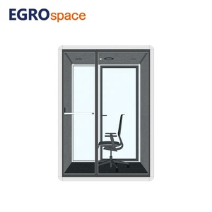 Cabine de travail modulaire moderne EGROspace pour intérieur, insonorisée, avec vitres, pour la confidentialité des appels téléphoniques, bureau en pod - Product Image 5
