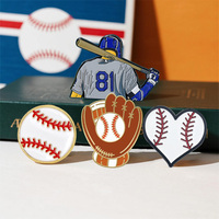 Conception gratuite USA Baseball émail épinglette personnalisé sport américain athlète Softball métal Badge broche boutique cadeau Fan Club Souvenir